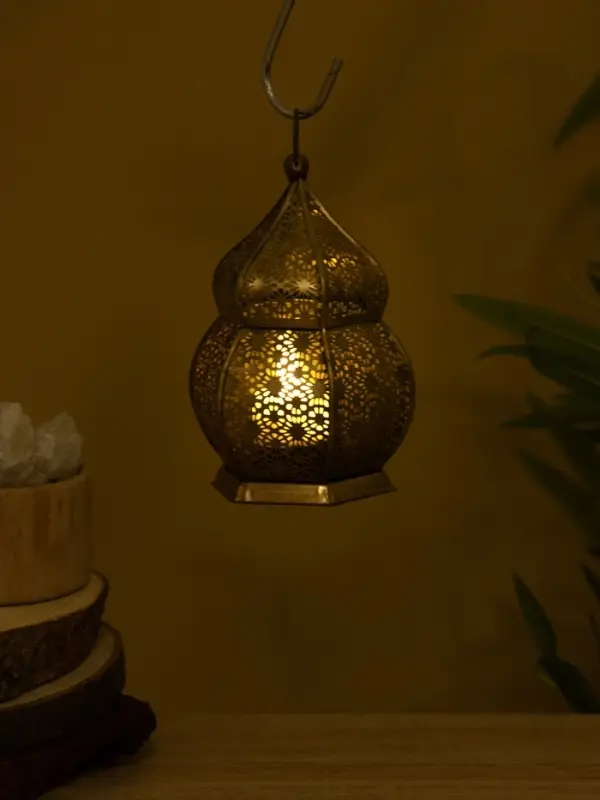 Подсвечник фонарь "Алладин" железо 10х10х16 см