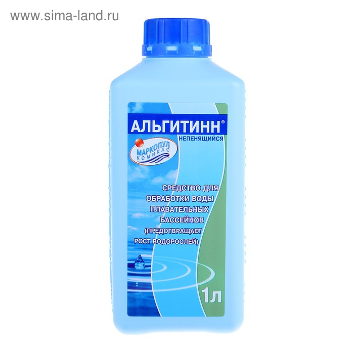 Средство против водорослей Средство против водорослей "Альгитинн", непенящийся, флакон, 1 л