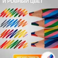 Карандаш Calligrata многоцветный, толстый, заточенный
