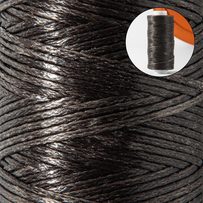 Нитки вощёные, плоские, 150D/16, 0,8 мм, 50 ± 2 м, цвет серый Нитки вощёные, плоские, 150D/16, 0,8 мм, 50 ± 2 м, цвет серый