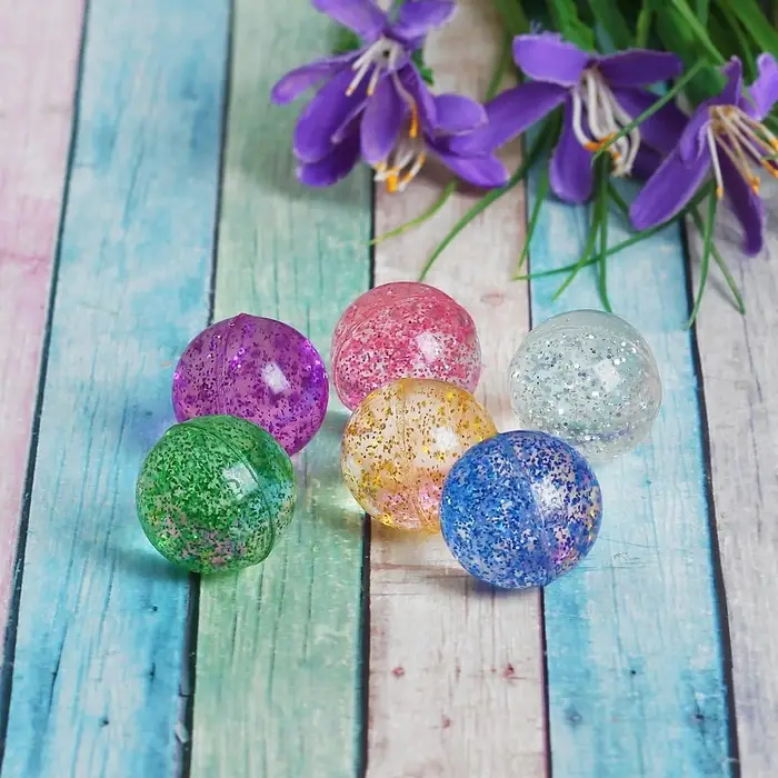 Мяч каучуковый &laquo;Блеск&raquo;, 2,5 см, цвета МИКС