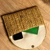 Сумка клатч плетёная из сиграсса 26х16х3 см, цв. бежевый Сумка клатч плетёная из сиграсса 26х16х3 см, цв. бежевый