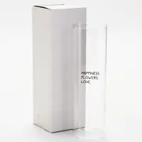 Ваза стеклянная для цветов " Flowers ", 6 х 20 см (530 мл)