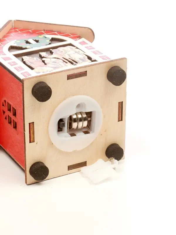 Ёлочная игрушка &laquo;Рождественский мотив&raquo; 9&times;6.5 см, подвеска, от батареек AG10&times;3, свечение тёплое белое