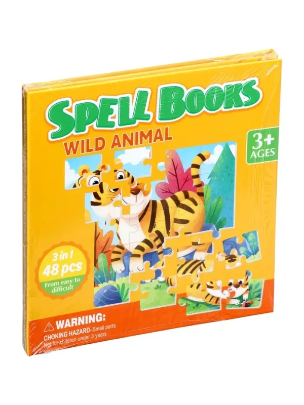 Книжка-деревяшка пазл Книжка-деревяшка пазл "Животные"