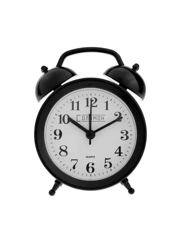 Часы - будильник настольные &laquo;Соломон&raquo;, дискретный ход, 9.8&times;12 см, от батареек АА