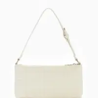 Сумка женская багет на молнии, 27&times;5&times;13 см, белая