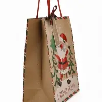 Пакеты подарочные, крафт, набор 3 шт. &laquo;Новогодний&raquo; 26&times;30&times;9 см