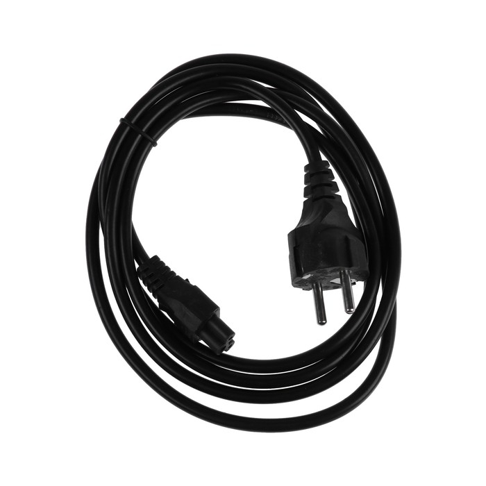 Кабель питания Luazon KDGN-006, Schuko - C5, 10 А, 2  м, 3-х жильный, чёрный Кабель питания Luazon KDGN-006, Schuko - C5, 10 А, 2  м, 3-х жильный, чёрный