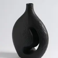 Ваза «Невада», 23×16.5 см, керамика, чёрная Ваза «Невада», 23×16.5 см, керамика, чёрная