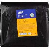Мешки для мусора ПВД 240л 100х140см 65мкм черные 50шт/уп Luscan