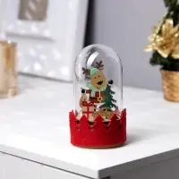 Светодиодная фигура под куполом &laquo;Оленёнок&raquo; 6&times;9.5&times;6 см, дерево, от батареек LR1130&times;3, свечение тёплое белое