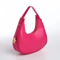 Сумка женская багет на молнии, 20.5&times;7&times;10.5 см, розовая