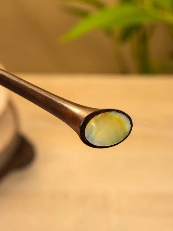 Заколка для волос, дерево Соно, ракушка, 20 см, цв. чёрный