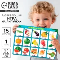 Развивающая игра на липучках &laquo;&lrm;Фрукты и овощи&raquo;,&lrm; по методике Г. Домана