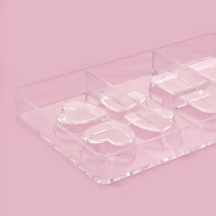 Форма для конфет и шоколада &laquo;Мерси&raquo;, 8 ячеек, 20&times;12&times;2.5 см, пластик, прозрачная