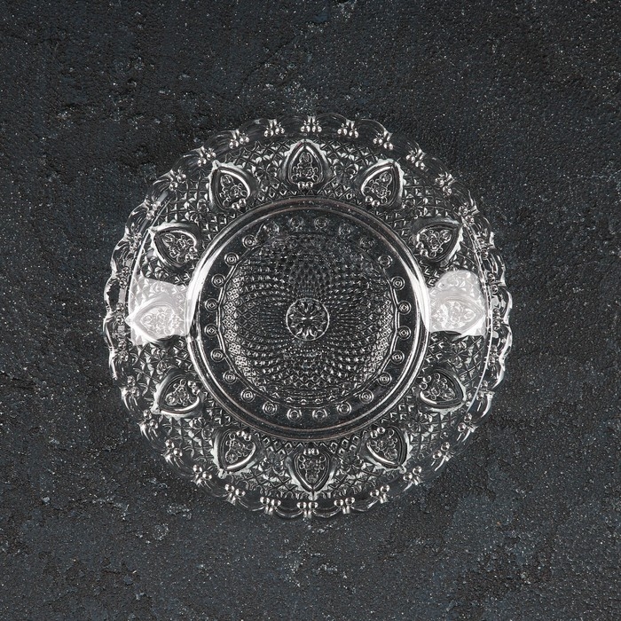 Блюдце стеклянное Доляна «Эльза», d=12,7 см, цвет прозрачный Блюдце стеклянное Доляна «Эльза», d=12,7 см, цвет прозрачный