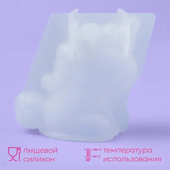 Молд «Единорожка», силикон, 4.5×3.3×6 см, прозрачный
