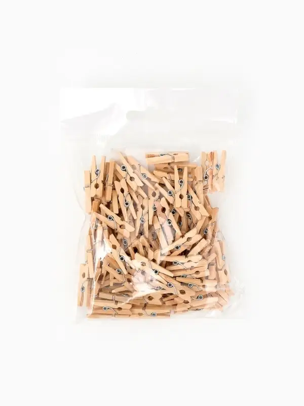 Набор прищепок "Классика" 100 штук размер 2,5х0,8 см