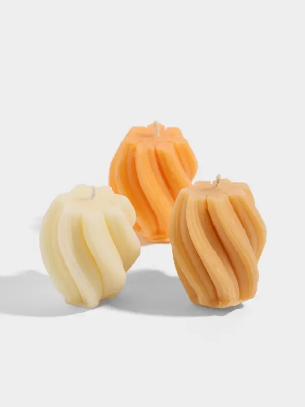 Свеча &laquo;Волнистые линии&raquo;, 5&times;5&times;6 см, соевый воск, МИКС