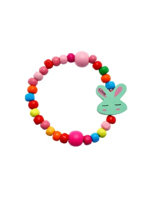 Браслет детский «Выбражулька» зайчик сонный на радуге, цвет МИКС Браслет детский «Выбражулька» зайчик сонный на радуге, цвет МИКС