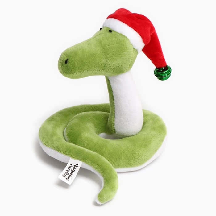 Мягкая игрушка «Змея», в новогоднем колпаке, 15 см Мягкая игрушка «Змея», в новогоднем колпаке, 15 см