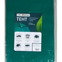 Тент защитный, 6&times;5 м, плотность 120 г/м&sup2;, УФ, люверсы шаг 1 м, зелёный