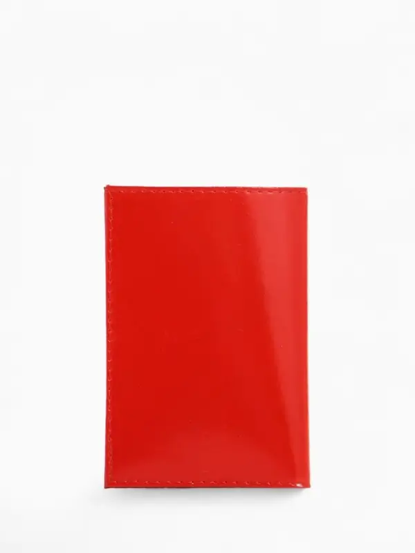 Обложка для паспорта, натуральная кожа, глянцевая, тиснение фольгой, красная