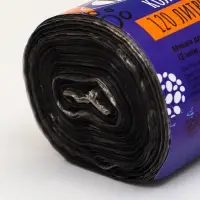 Мешки для мусора 120 л, 12 мкм, ПНД, 50 шт., чёрные