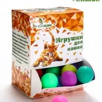 Шарики для кошек, 4 см (подходят для игровых комплексов), фасовка 60 шт., микс цветов