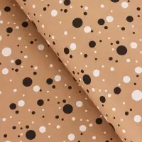 Крафт бумага «Конфетти» черный/белый на коричневом фоне, 0.72×10±5% м, 60 г Крафт бумага «Конфетти» черный/белый на коричневом фоне, 0.72×10±5% м, 60 г