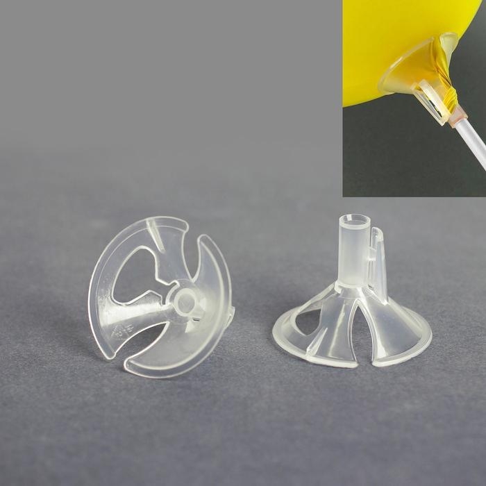 Держатель-зажим для шаров, d=5 мм, набор 100 шт., цвет прозрачный Держатель-зажим для шаров, d=5 мм, набор 100 шт., цвет прозрачный