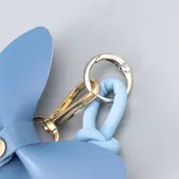 Брелок на карабине "Бабочка с узлом" сине-голубой 13,5х9,5х2,5 см