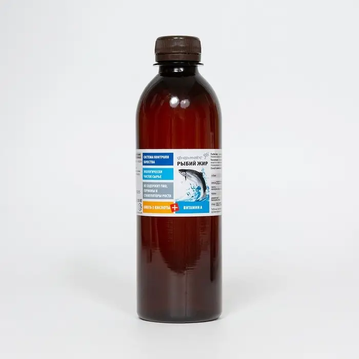 Рыбий жир ветеринарный с витамином A, для животных, 330 мл