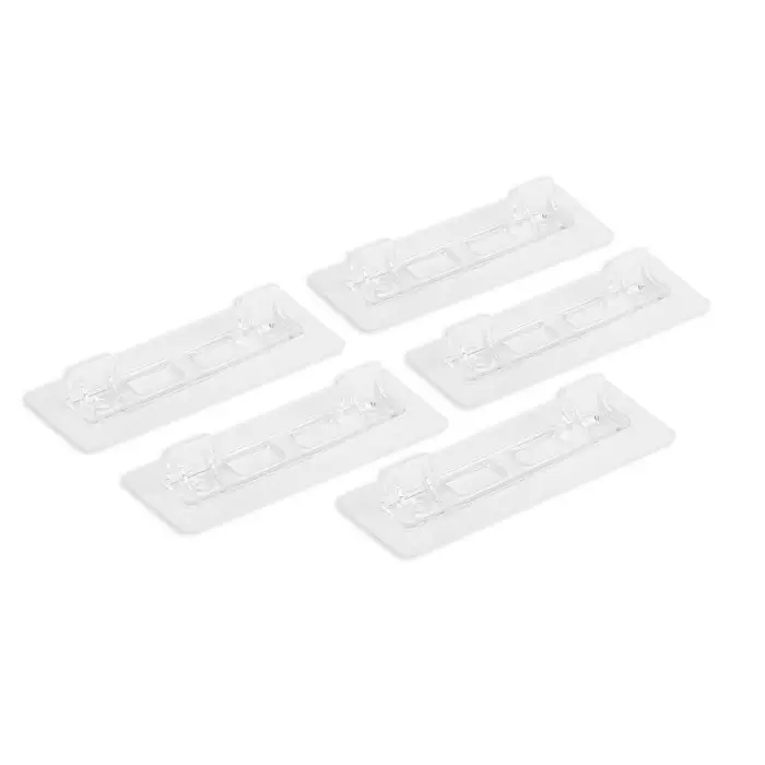 Полкодержатель с клейкой поверхностью ТУНДРА, 120×50×19 мм, двойной, прозрачный