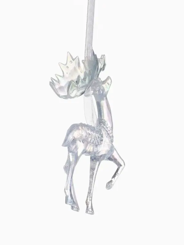 Ёлочная игрушка &laquo;Зимнее волшебство. Гордый олень&raquo;, 13&times;8 см, прозрачный перелив