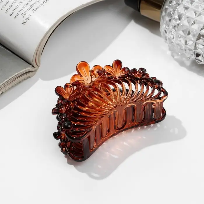 Крабик для волос «Альба», цветы, 6.5 см, МИКС Крабик для волос «Альба», цветы, 6.5 см, МИКС