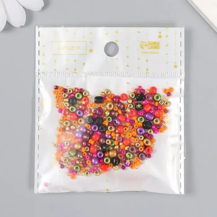 Бисер стекло 6/0 - 15/0 «Ассорти кофейное» d=1.5-4 мм, н-р 10 г Бисер стекло 6/0 - 15/0 «Ассорти кофейное» d=1.5-4 мм, н-р 10 г