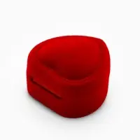 Футляр под кольцо, серьги &laquo;Сердце с рамкой из точек&raquo;, бархатный, 4.5&times;4.5 см, красный