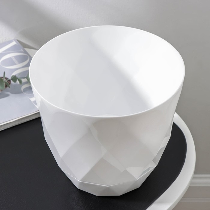 Горшок для цветов с поддоном Laurel, 4,5 л, d=22 см, h=19 см, белый Горшок для цветов с поддоном Laurel, 4,5 л, d=22 см, h=19 см, белый