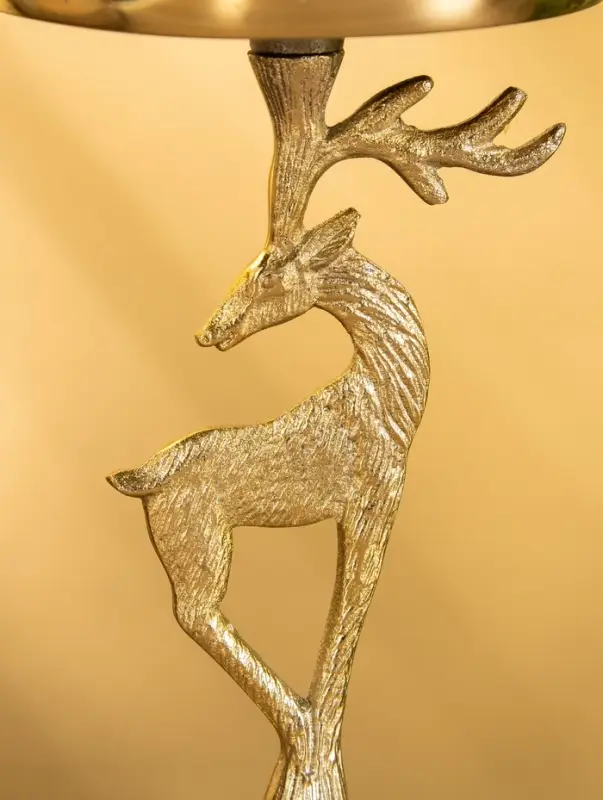 Подсвечник  Подсвечник "Зимняя сказка" 10х10х17,5 см, алюминий, золотой