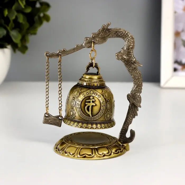 Колокол - гонг металл настольный &laquo;Будда&raquo;, d=4.8 см, 11.2&times;9.5&times;9.5 см