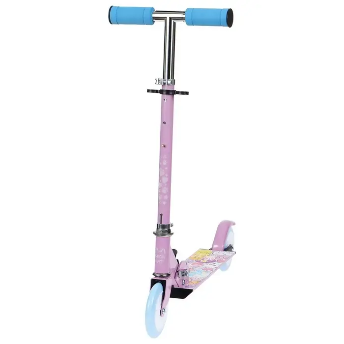 Самокат-снегокат 2 в 1 Snow Cat, колёса 120 мм, голубой, сиреневый