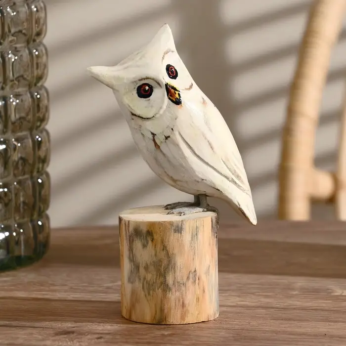 Cувенир «Совушка на пеньке», 18 см, дерево