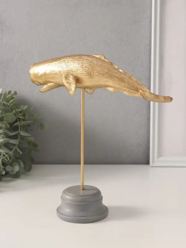 Фигурка &laquo;Золотой кашалот&raquo;, полистоун, 21.5&times;8&times;24 см