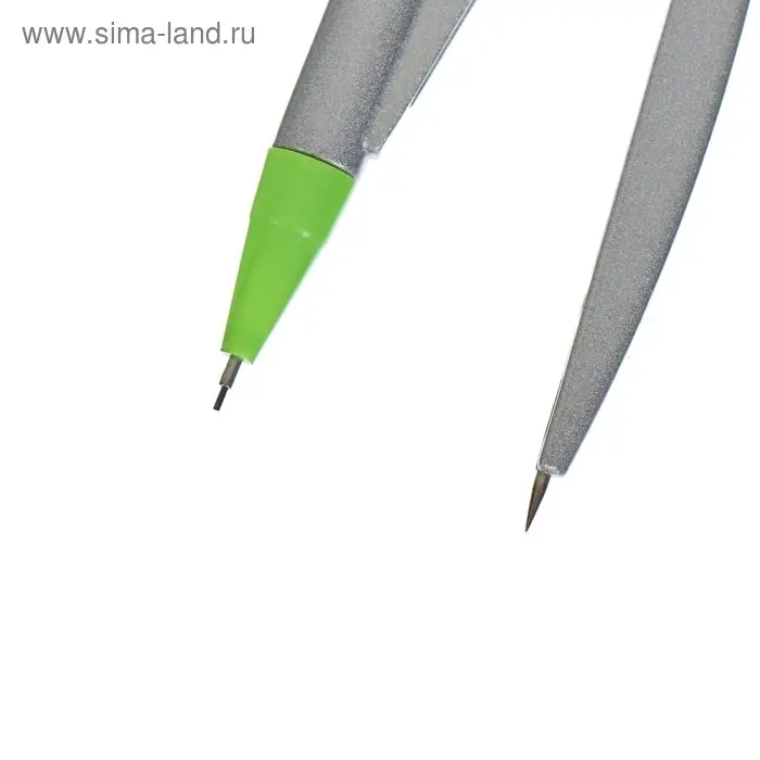 Готовальня Calligrata, 7 предметов (циркуль 120 мм, грифели, ластик, линейка 15 см, 2 угольника, транспортир), в пластиковом пенале