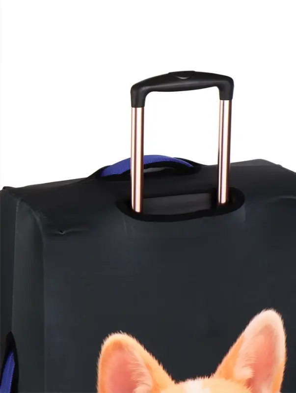 Чехол для чемодана &laquo;Корги&raquo;, 20", чёрный