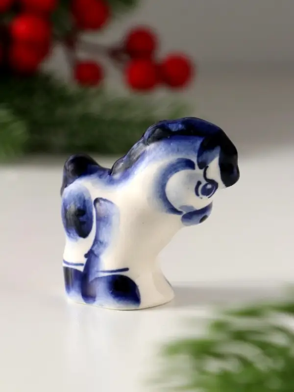 Сувенир Жеребенок Пупс Саша, 5х5 см, гжель Сувенир Жеребенок Пупс Саша, 5х5 см, гжель