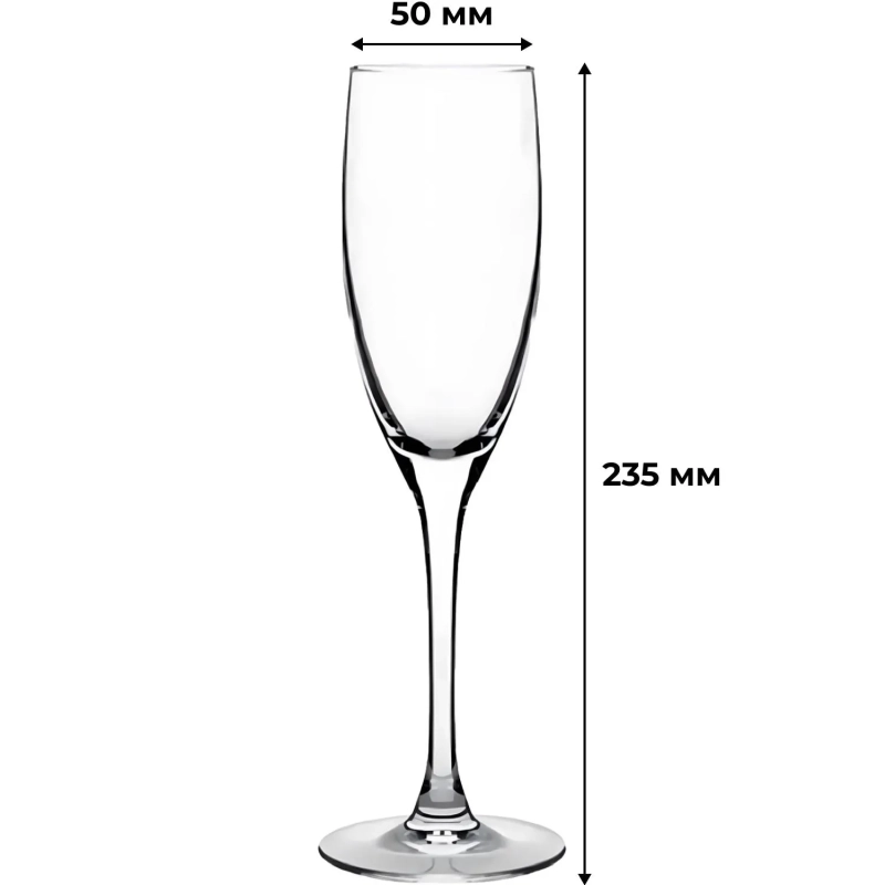 Бокал для шампанского СИГНАТЮР (ЭТАЛОН) 170мл 6шт/уп (H8161)
