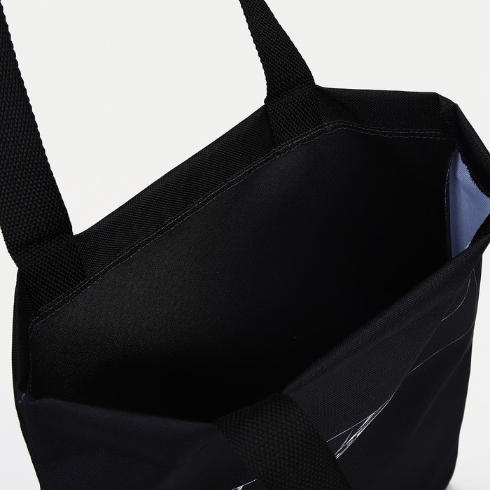 Шопер без застёжки, цвет чёрный Шопер без застёжки, цвет чёрный